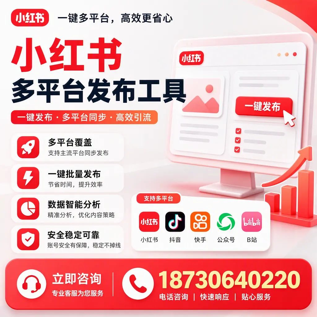 小红书多平台发布工具在 琼海 的应用与优势解析